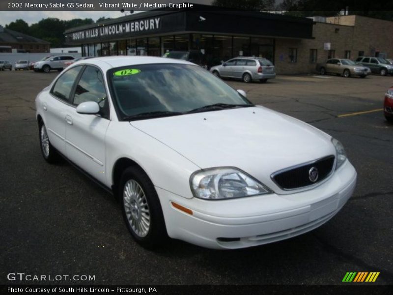 Vibrant White / Medium Graphite 2002 Mercury Sable GS Sedan