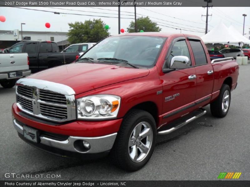 Inferno Red Crystal Pearl / Medium Slate Gray 2007 Dodge Ram 1500 Thunder Road Quad Cab