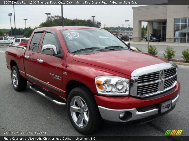 Inferno Red Crystal Pearl / Medium Slate Gray 2007 Dodge Ram 1500 Thunder Road Quad Cab