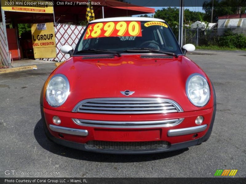 Chili Red / Panther Black 2003 Mini Cooper Hardtop