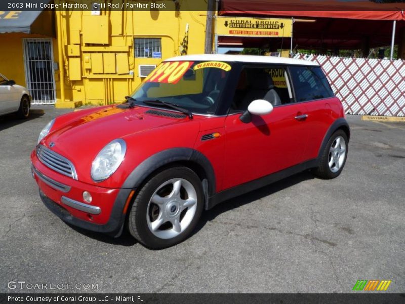 Chili Red / Panther Black 2003 Mini Cooper Hardtop