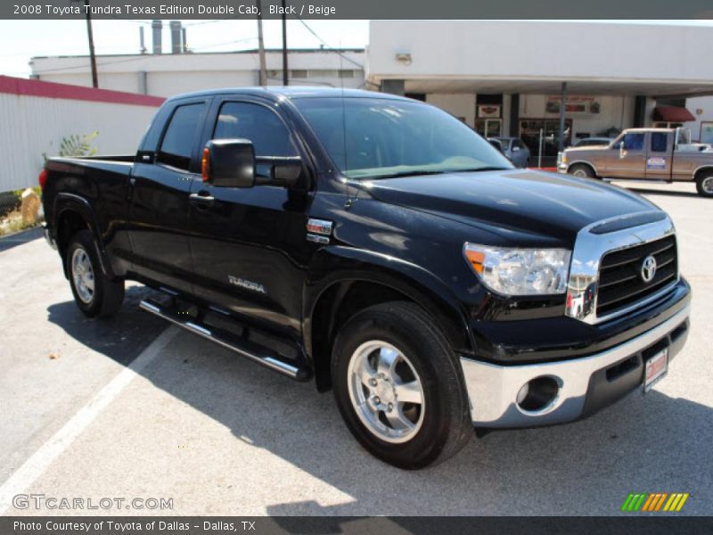 Black / Beige 2008 Toyota Tundra Texas Edition Double Cab