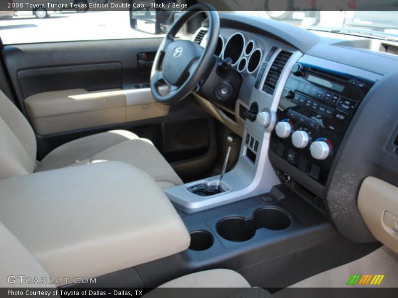 Black / Beige 2008 Toyota Tundra Texas Edition Double Cab