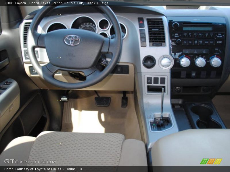Black / Beige 2008 Toyota Tundra Texas Edition Double Cab