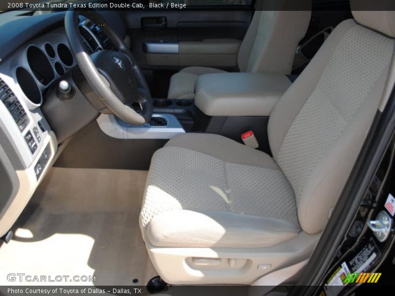 Black / Beige 2008 Toyota Tundra Texas Edition Double Cab