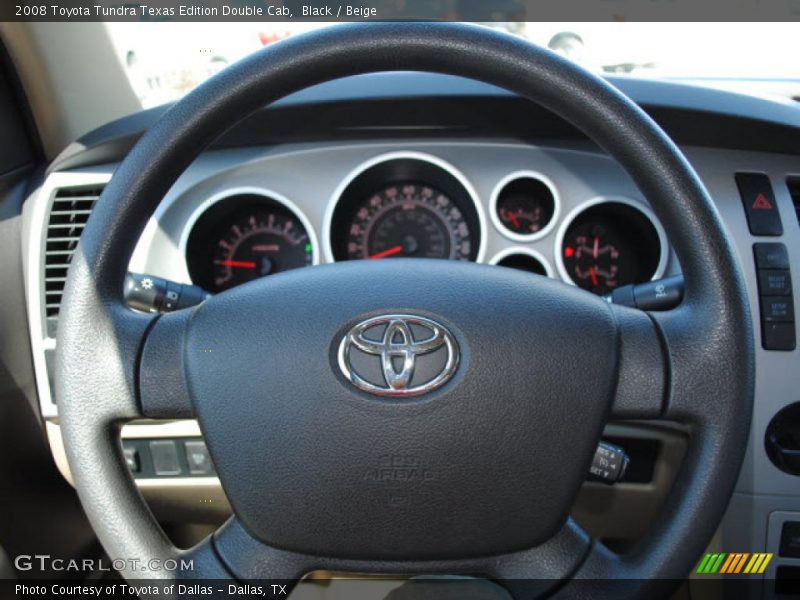Black / Beige 2008 Toyota Tundra Texas Edition Double Cab