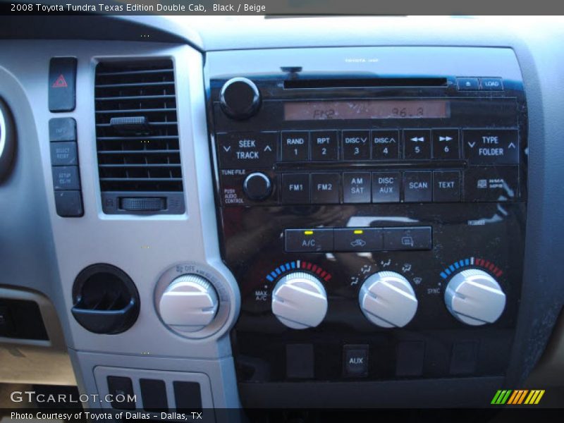 Black / Beige 2008 Toyota Tundra Texas Edition Double Cab