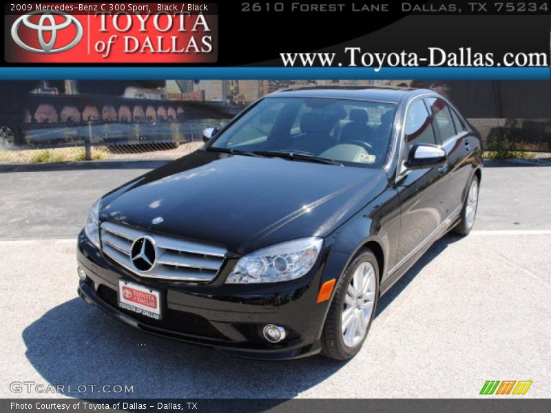 Black / Black 2009 Mercedes-Benz C 300 Sport