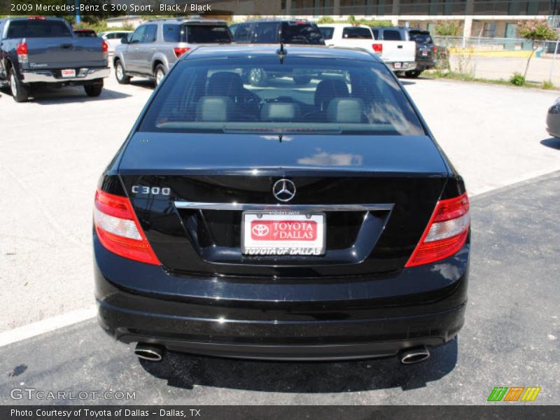 Black / Black 2009 Mercedes-Benz C 300 Sport