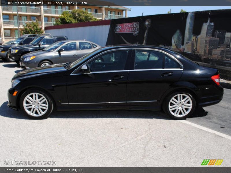 Black / Black 2009 Mercedes-Benz C 300 Sport