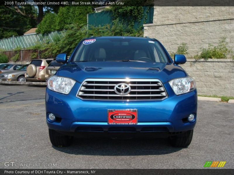 Blue Streak Metallic / Ash Gray 2008 Toyota Highlander Limited 4WD