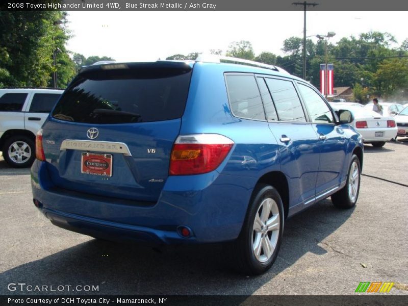 Blue Streak Metallic / Ash Gray 2008 Toyota Highlander Limited 4WD