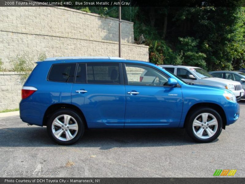 Blue Streak Metallic / Ash Gray 2008 Toyota Highlander Limited 4WD