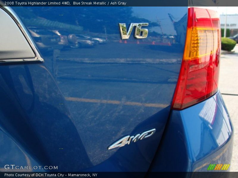 Blue Streak Metallic / Ash Gray 2008 Toyota Highlander Limited 4WD