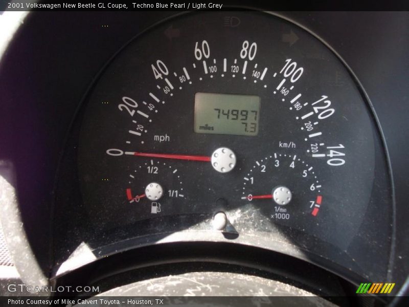 Techno Blue Pearl / Light Grey 2001 Volkswagen New Beetle GL Coupe