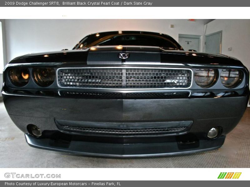 Brilliant Black Crystal Pearl Coat / Dark Slate Gray 2009 Dodge Challenger SRT8