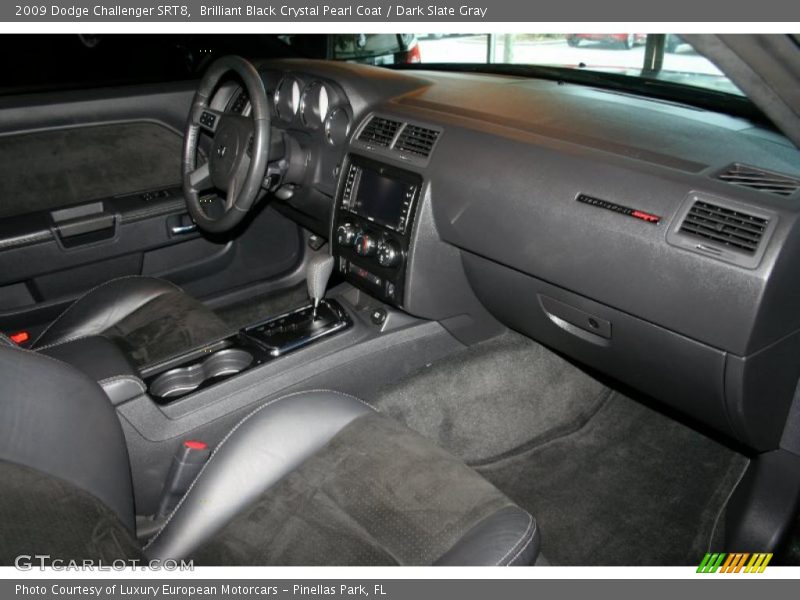 Brilliant Black Crystal Pearl Coat / Dark Slate Gray 2009 Dodge Challenger SRT8