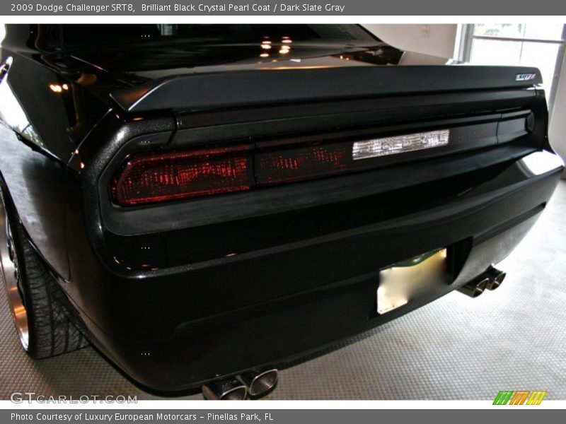 Brilliant Black Crystal Pearl Coat / Dark Slate Gray 2009 Dodge Challenger SRT8
