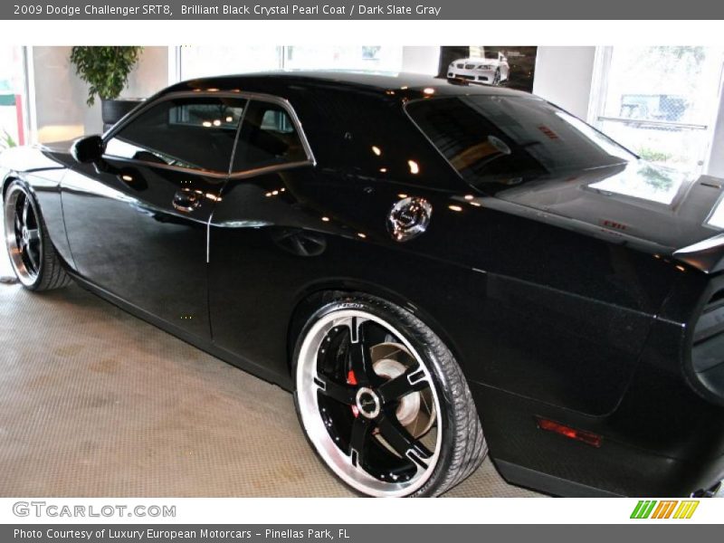 Brilliant Black Crystal Pearl Coat / Dark Slate Gray 2009 Dodge Challenger SRT8