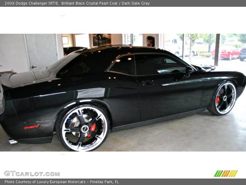 Brilliant Black Crystal Pearl Coat / Dark Slate Gray 2009 Dodge Challenger SRT8