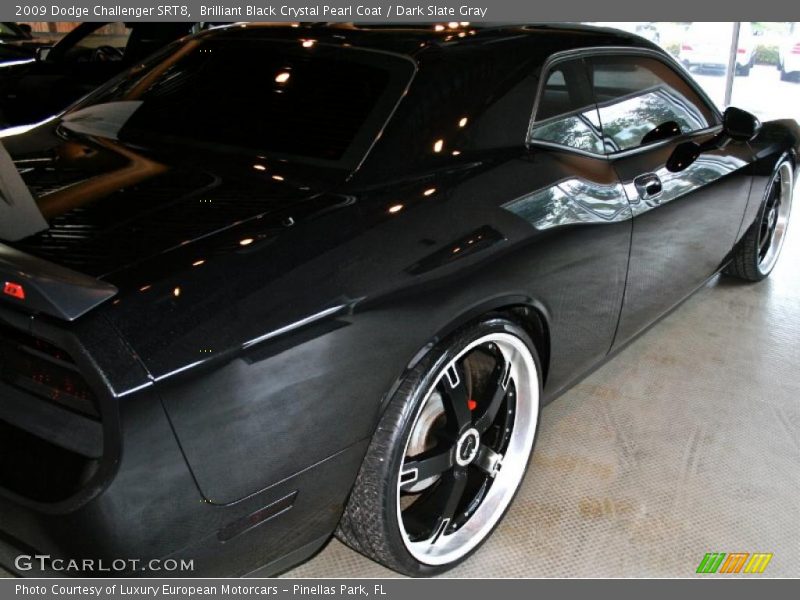 Brilliant Black Crystal Pearl Coat / Dark Slate Gray 2009 Dodge Challenger SRT8