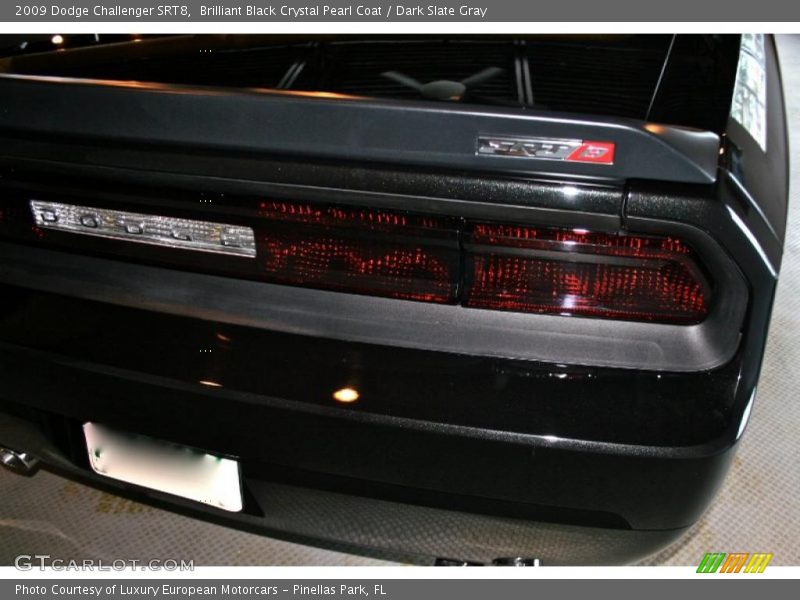 Brilliant Black Crystal Pearl Coat / Dark Slate Gray 2009 Dodge Challenger SRT8