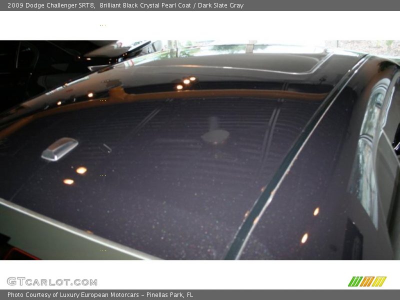 Brilliant Black Crystal Pearl Coat / Dark Slate Gray 2009 Dodge Challenger SRT8