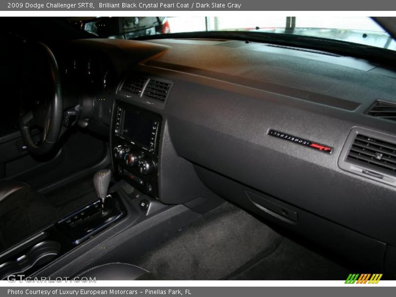Brilliant Black Crystal Pearl Coat / Dark Slate Gray 2009 Dodge Challenger SRT8