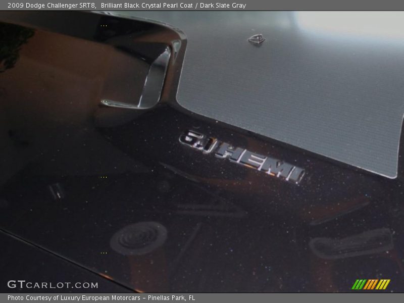 Brilliant Black Crystal Pearl Coat / Dark Slate Gray 2009 Dodge Challenger SRT8