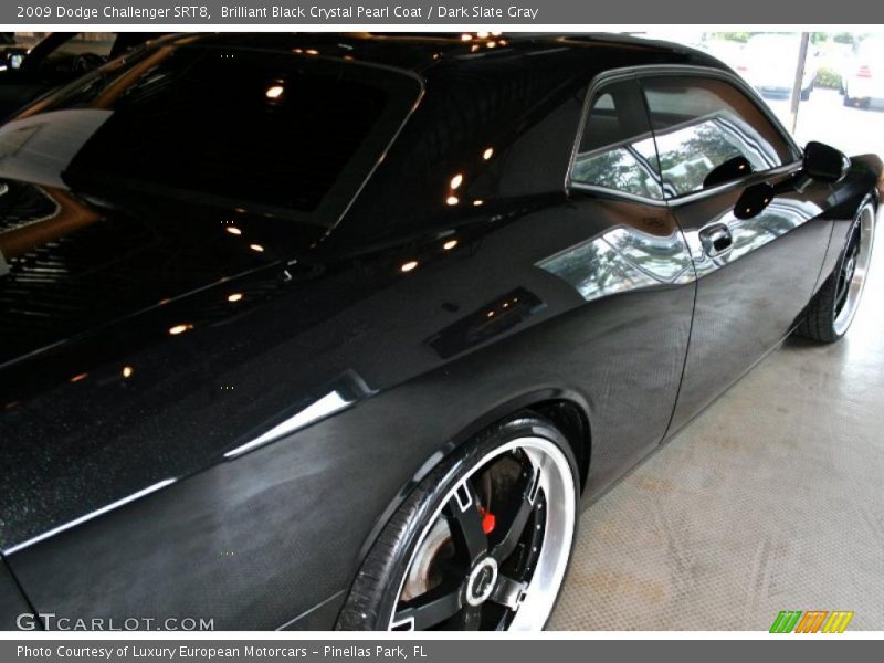 Brilliant Black Crystal Pearl Coat / Dark Slate Gray 2009 Dodge Challenger SRT8