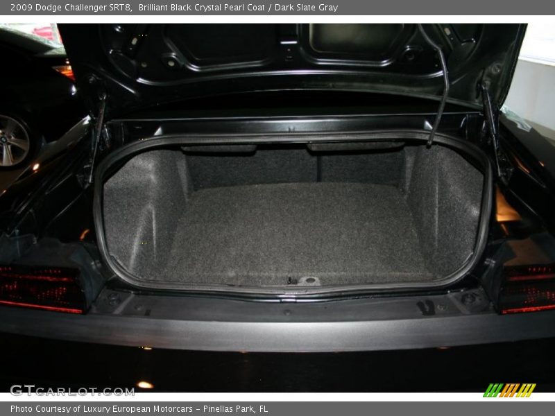Brilliant Black Crystal Pearl Coat / Dark Slate Gray 2009 Dodge Challenger SRT8