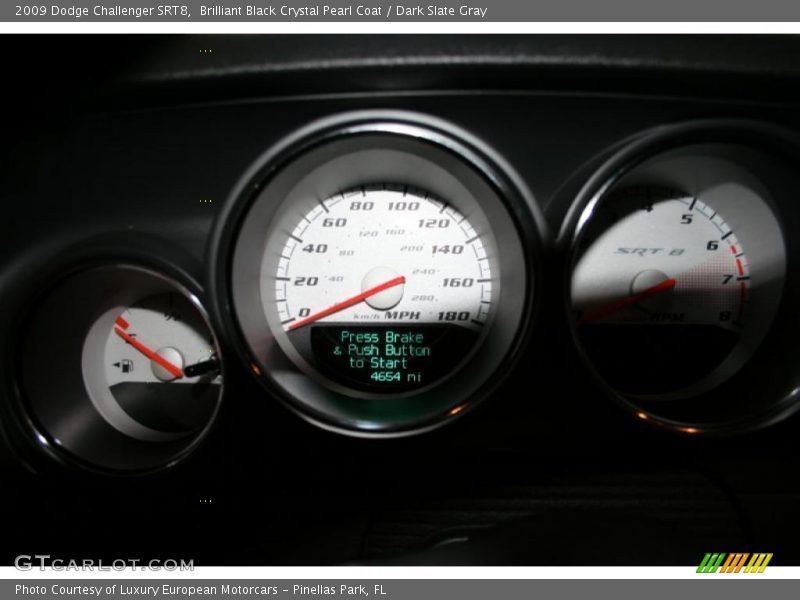 Brilliant Black Crystal Pearl Coat / Dark Slate Gray 2009 Dodge Challenger SRT8