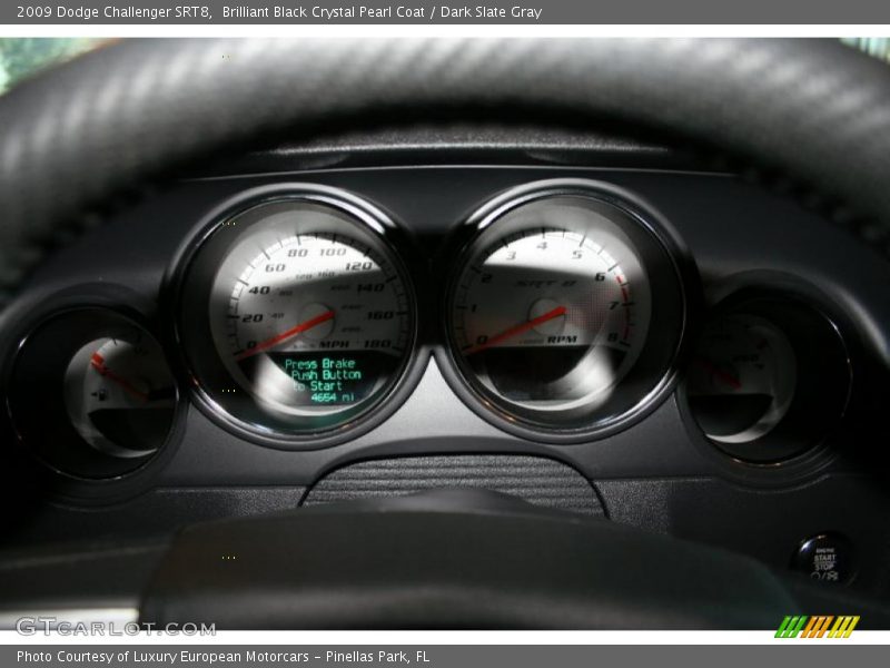 Brilliant Black Crystal Pearl Coat / Dark Slate Gray 2009 Dodge Challenger SRT8