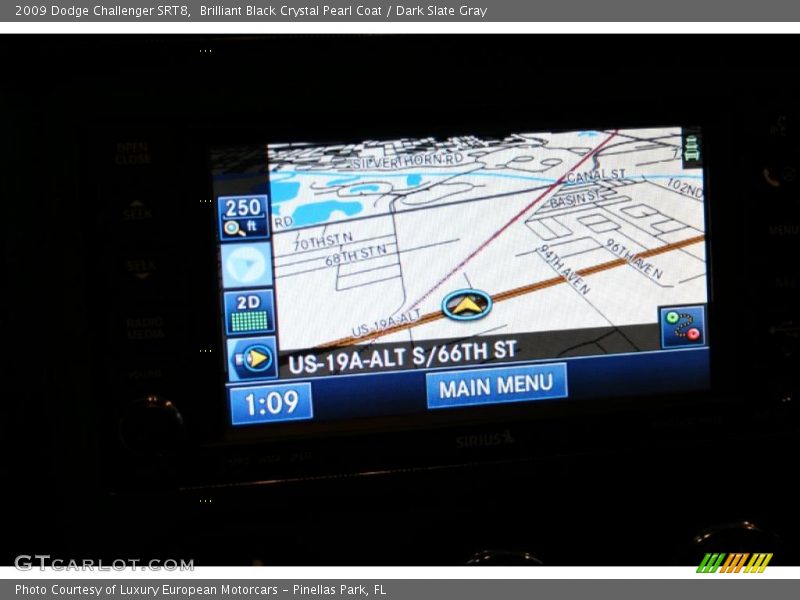 Brilliant Black Crystal Pearl Coat / Dark Slate Gray 2009 Dodge Challenger SRT8