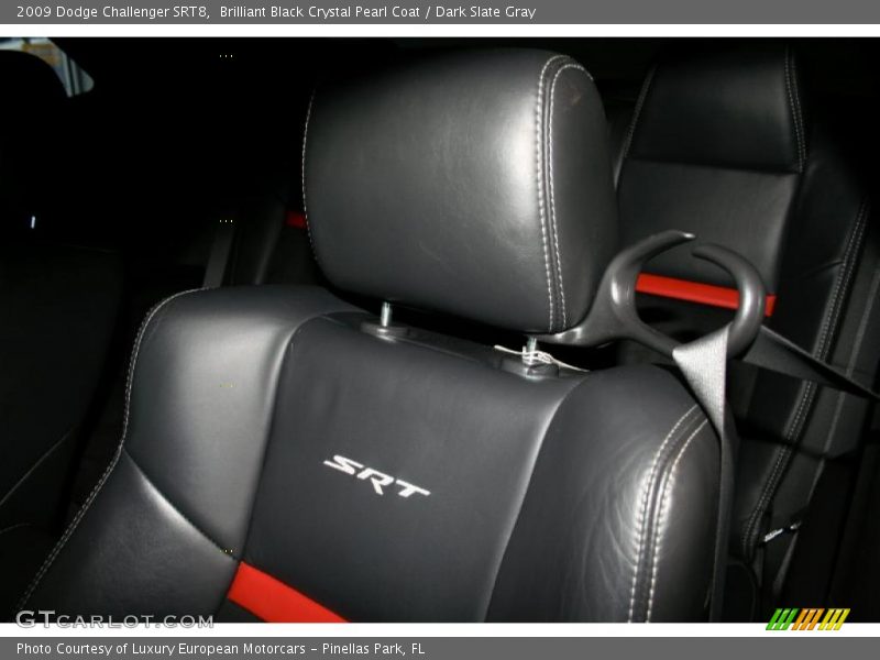 Brilliant Black Crystal Pearl Coat / Dark Slate Gray 2009 Dodge Challenger SRT8