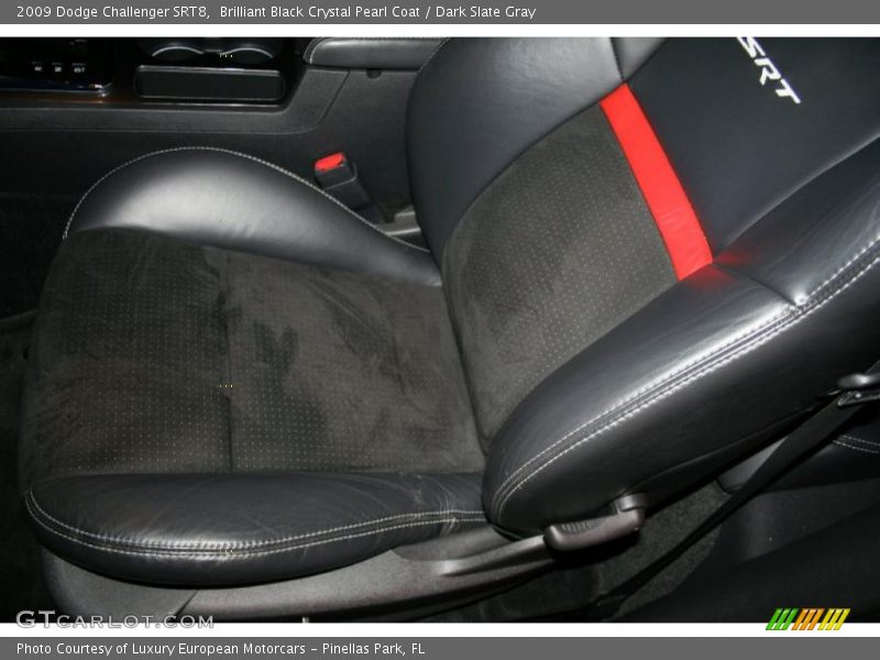 Brilliant Black Crystal Pearl Coat / Dark Slate Gray 2009 Dodge Challenger SRT8