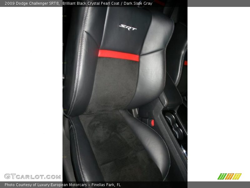 Brilliant Black Crystal Pearl Coat / Dark Slate Gray 2009 Dodge Challenger SRT8