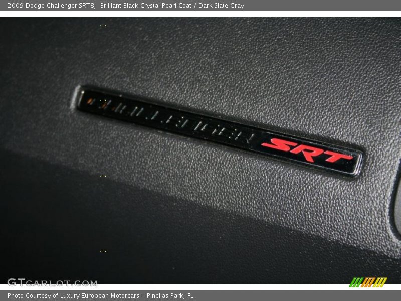 Brilliant Black Crystal Pearl Coat / Dark Slate Gray 2009 Dodge Challenger SRT8