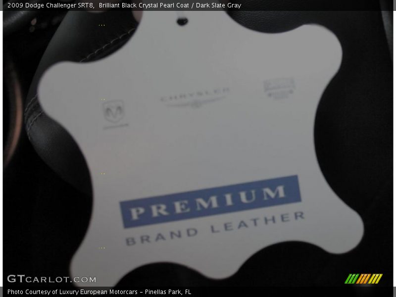 Brilliant Black Crystal Pearl Coat / Dark Slate Gray 2009 Dodge Challenger SRT8