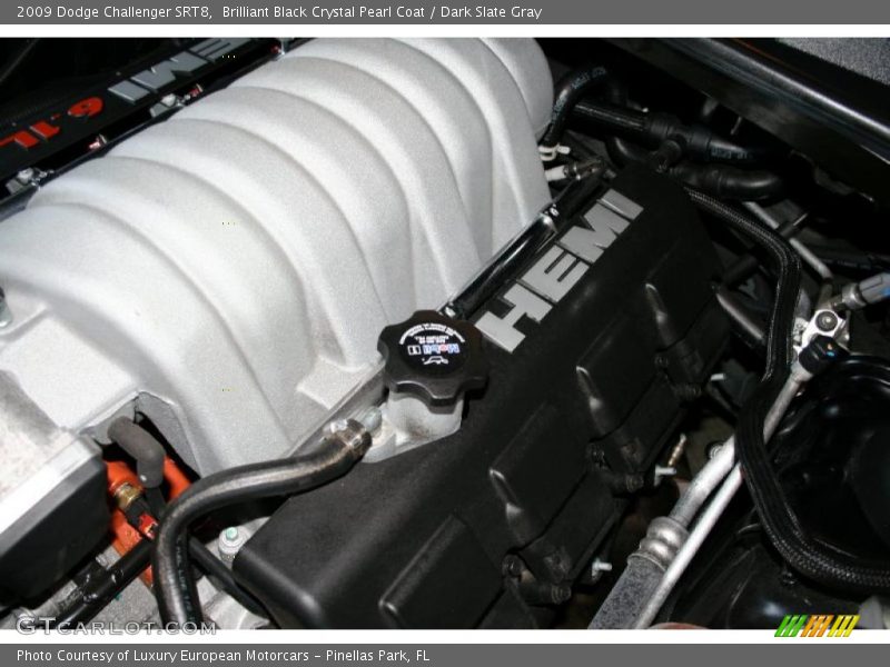Brilliant Black Crystal Pearl Coat / Dark Slate Gray 2009 Dodge Challenger SRT8