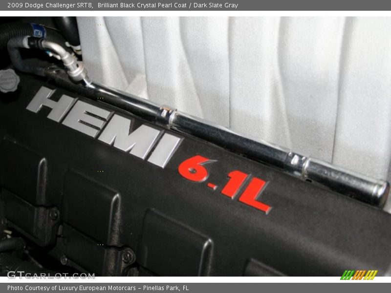 Brilliant Black Crystal Pearl Coat / Dark Slate Gray 2009 Dodge Challenger SRT8