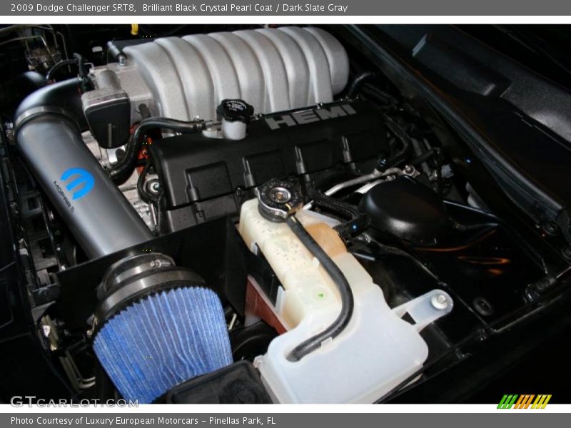 Brilliant Black Crystal Pearl Coat / Dark Slate Gray 2009 Dodge Challenger SRT8