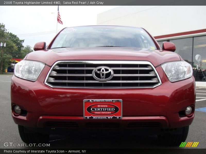 Salsa Red Pearl / Ash Gray 2008 Toyota Highlander Limited 4WD