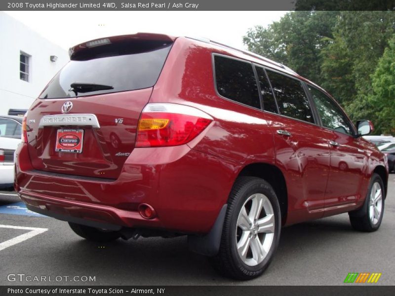 Salsa Red Pearl / Ash Gray 2008 Toyota Highlander Limited 4WD