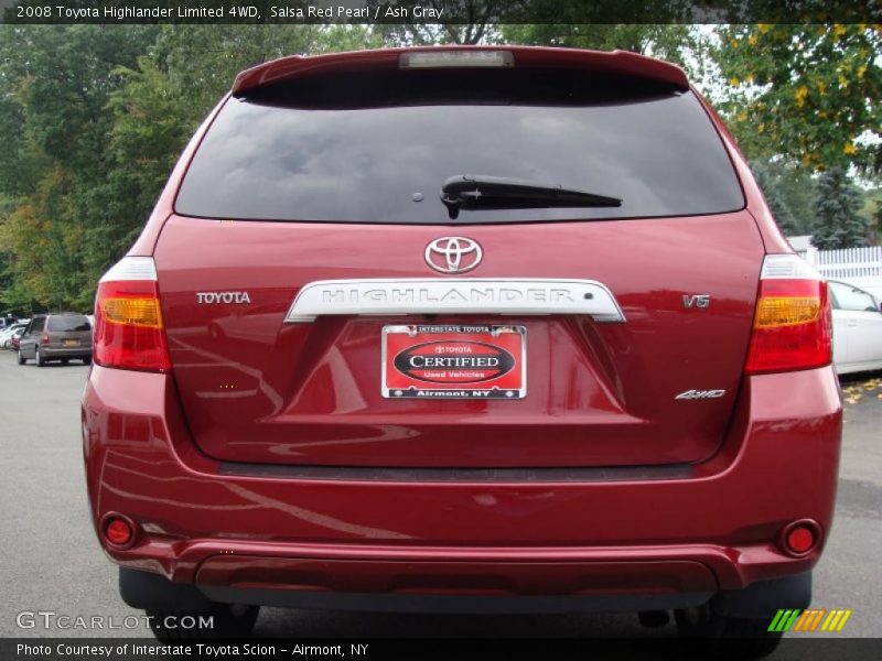 Salsa Red Pearl / Ash Gray 2008 Toyota Highlander Limited 4WD