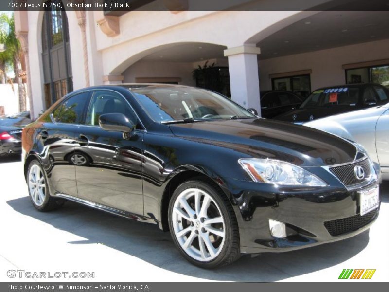 Obsidian Black / Black 2007 Lexus IS 250