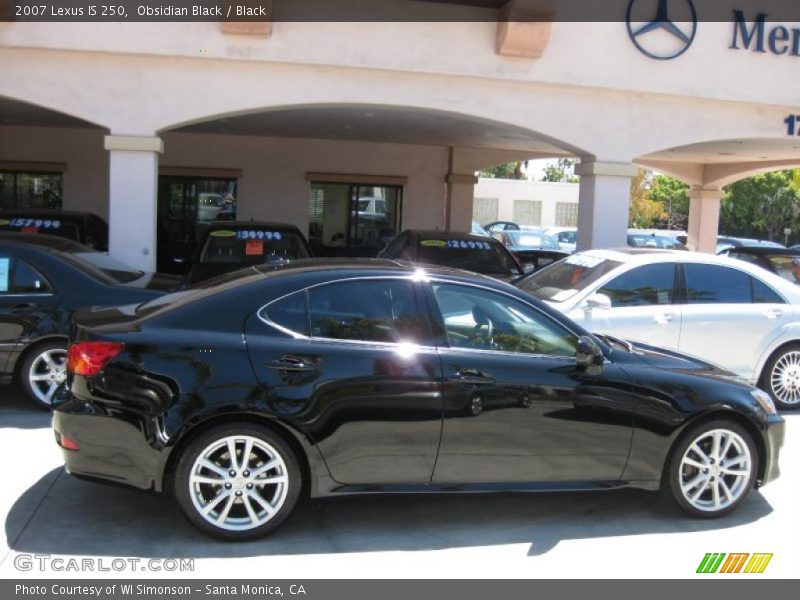 Obsidian Black / Black 2007 Lexus IS 250