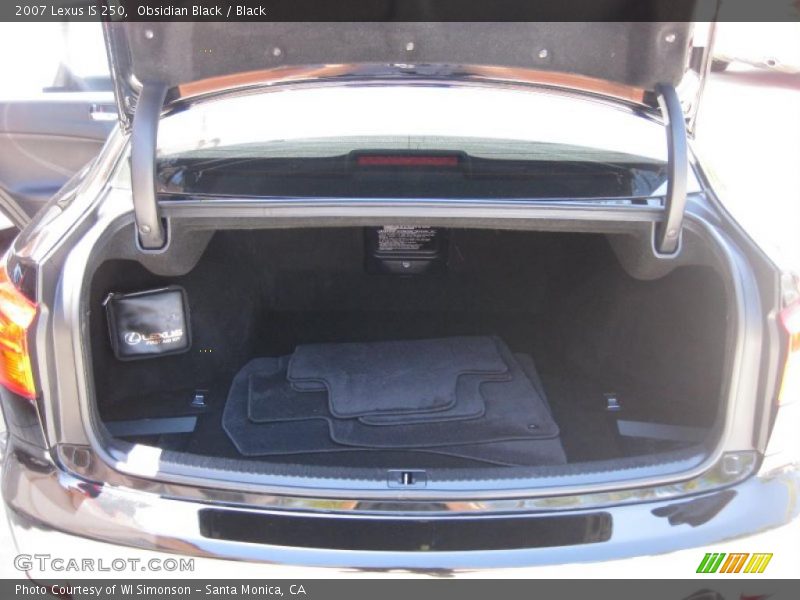 Obsidian Black / Black 2007 Lexus IS 250