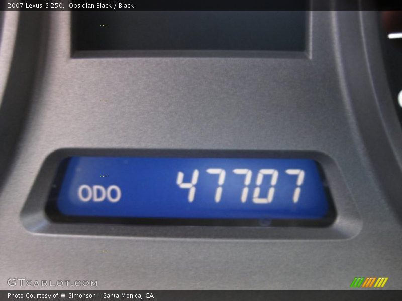 Obsidian Black / Black 2007 Lexus IS 250