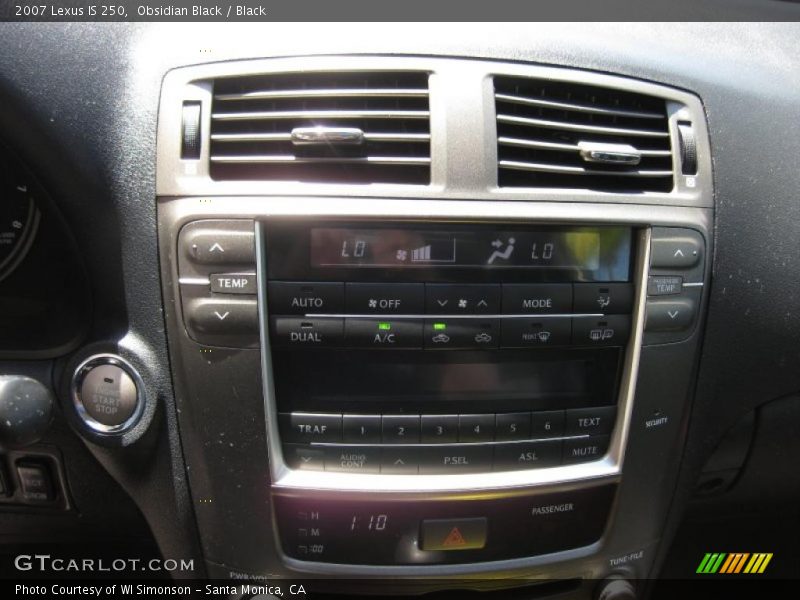 Obsidian Black / Black 2007 Lexus IS 250